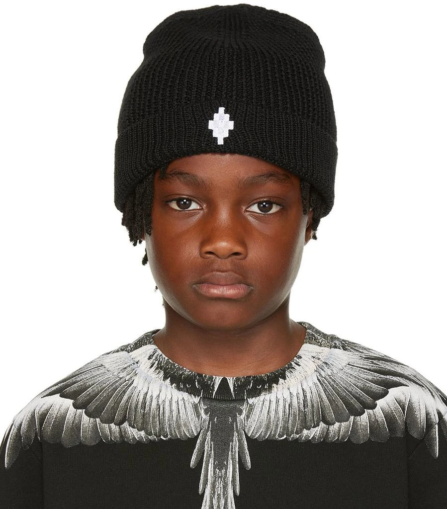 Marcelo Burlon Kids Black Cross Beanie