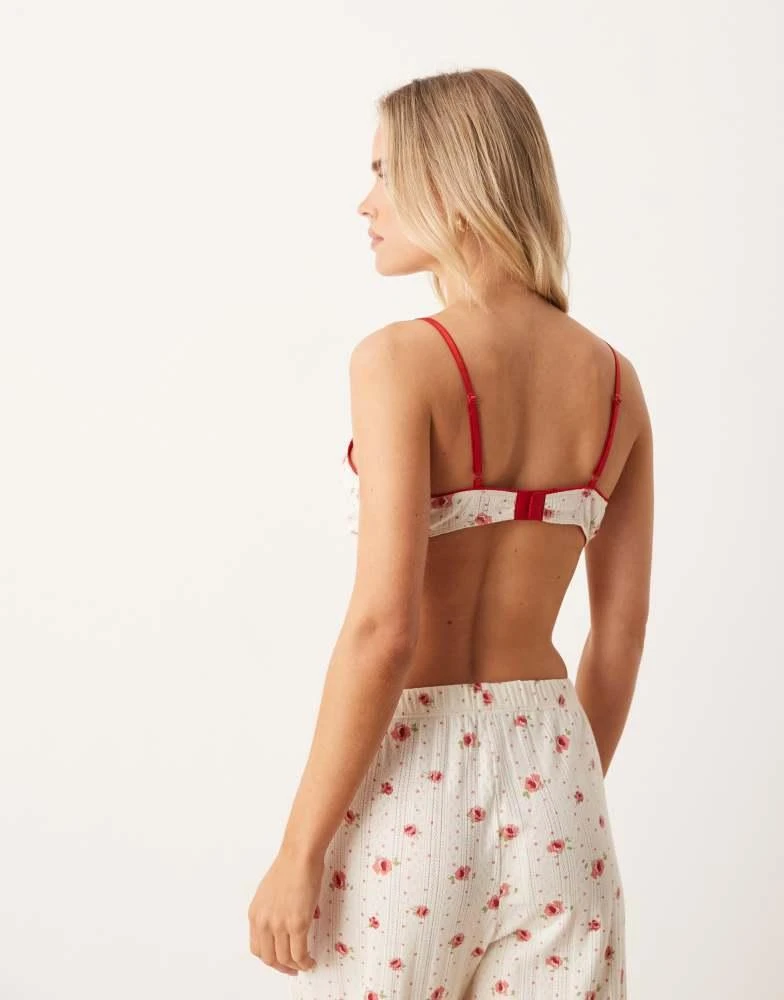 ASOS ASOS DESIGN mix 
match bralette in pointelle ditsy print 3