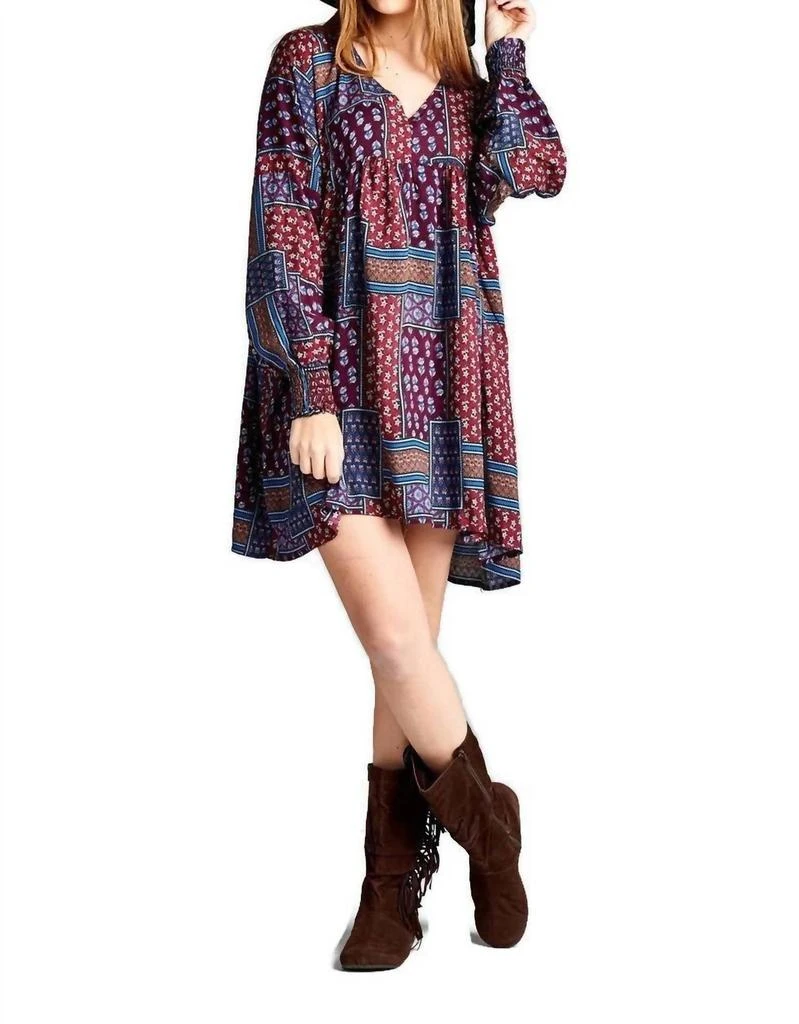 Velzera Velzera - Baby Doll Color Block Mini Dress 4