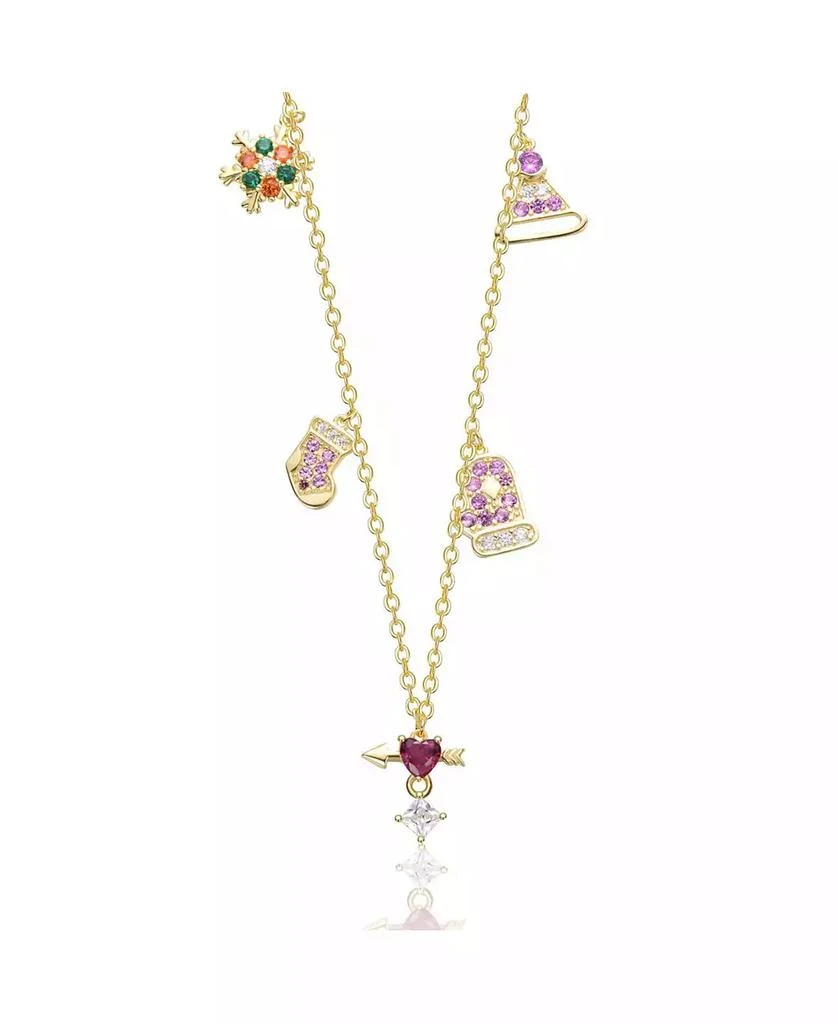 GiGiGirl Teens 14K Gold Plated Cubic Zirconia Charm Necklace