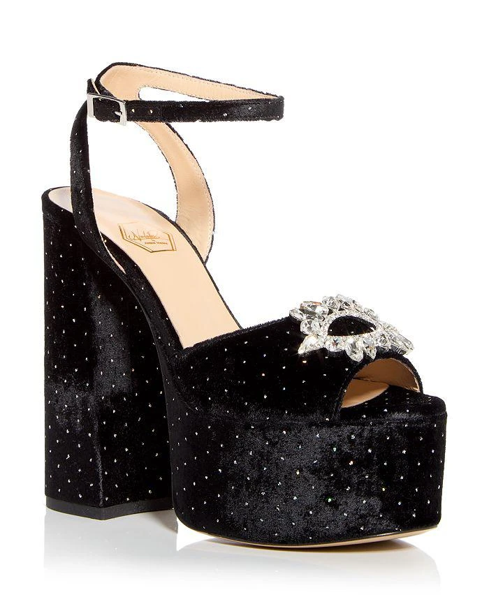 Nalebe Women's Upendi Embellished Platform High Block Heel Sandals 1