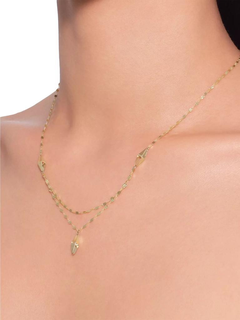 LANA 14K Yellow Gold Double-Strand Kite Chain Necklace