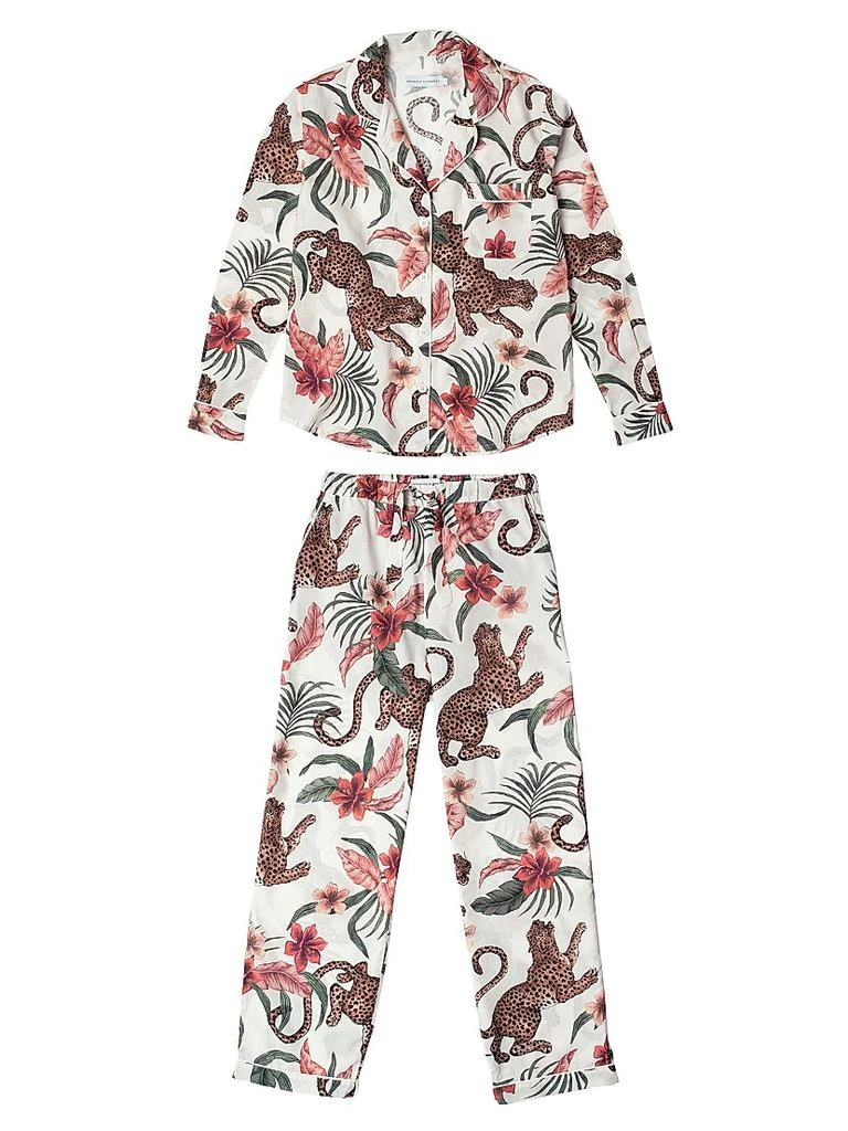 Desmond & Dempsey Cotton Jungle 2-Piece Pajama Set 1