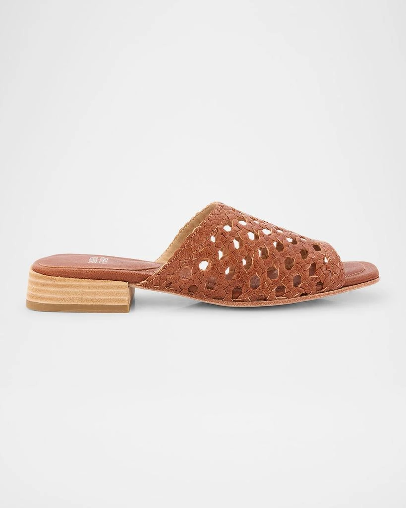 Eileen Fisher Folie Woven Leather Slide Sandals 1