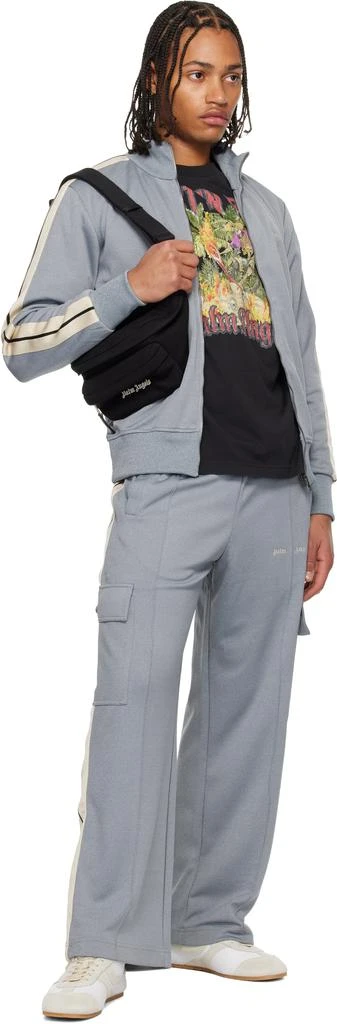 Palm Angels Gray Classic Logo Cargo Track Pants 4