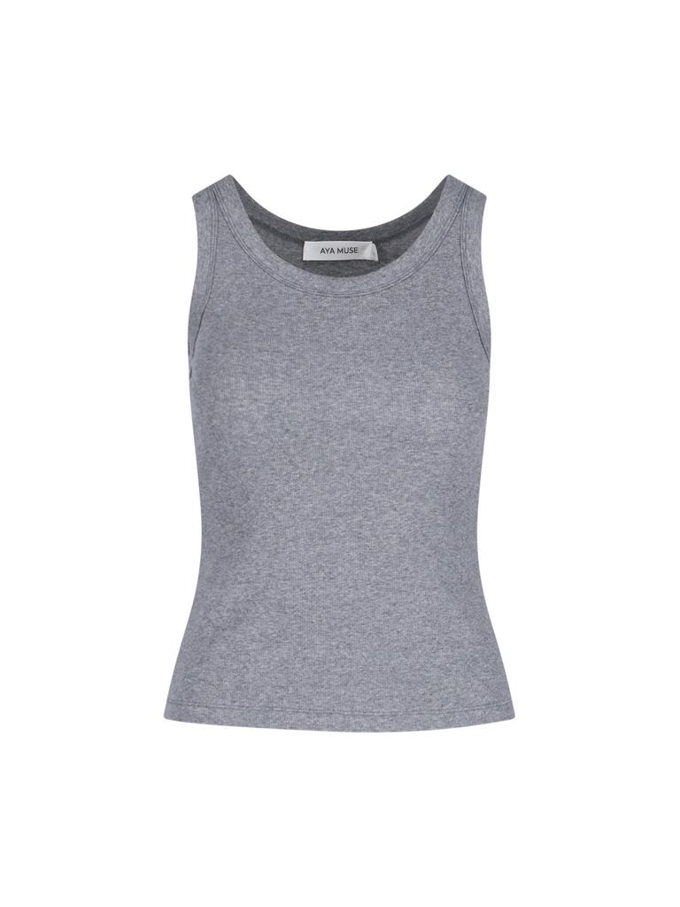 Aya Muse Aya Muse Scoop Neck Ribbed Tank Top