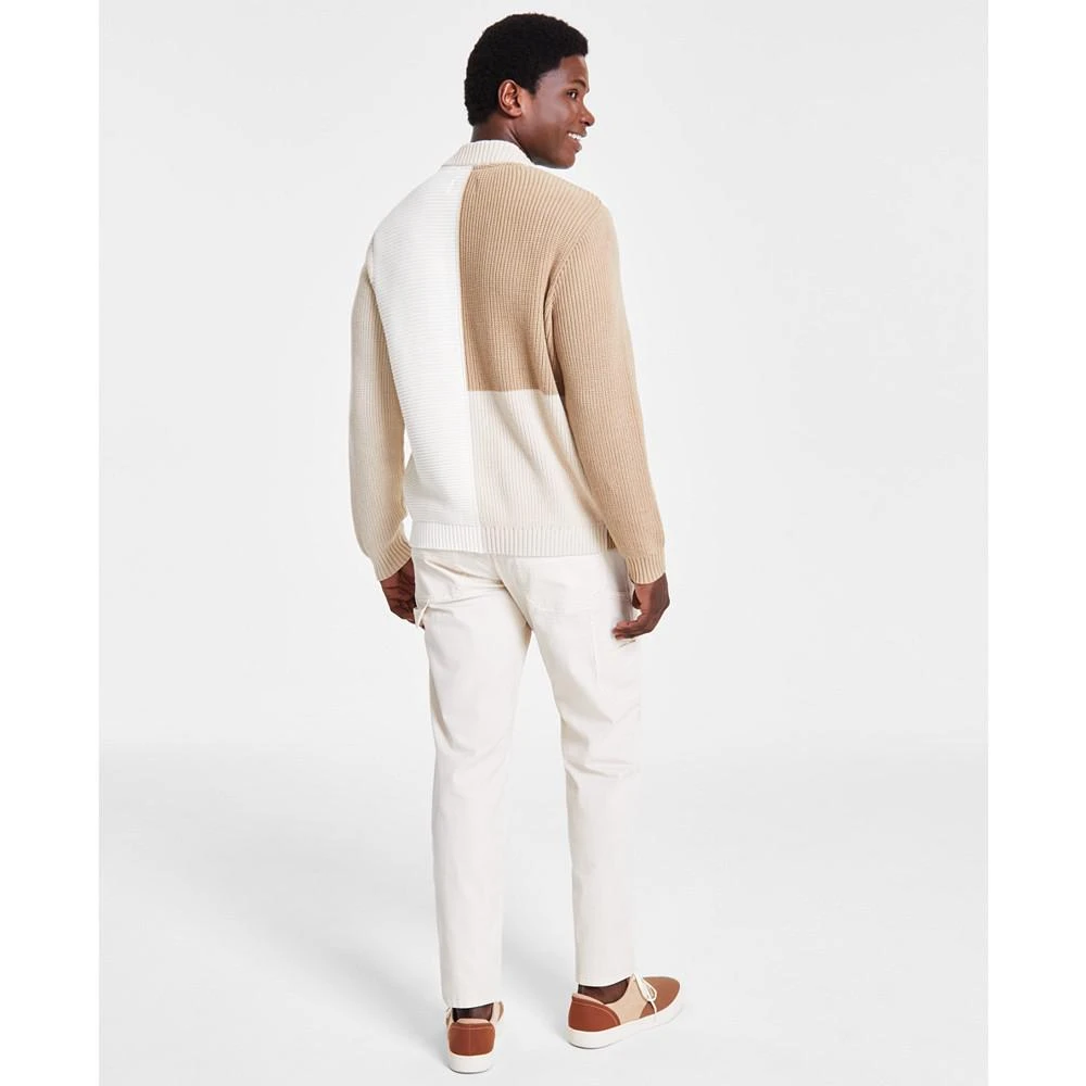 Sun + Stone Men's Regular-Fit Colorblocked Patchwork Cardigan, Created for Macy's 6
