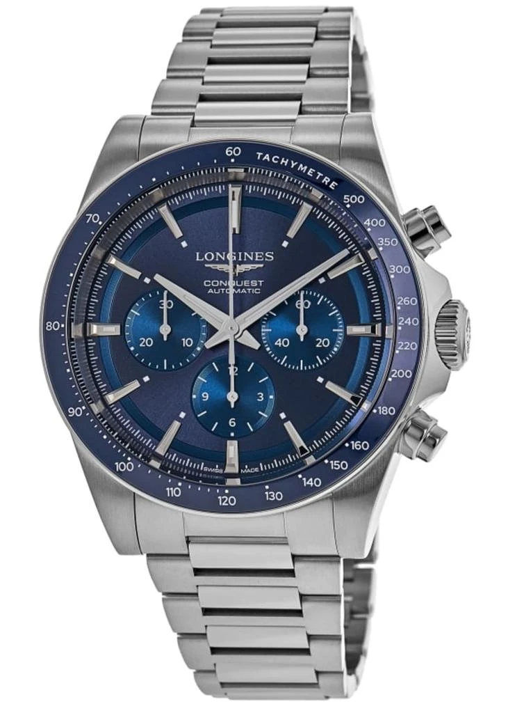 Longines Conquest Automatic Chronograph Blue Dial Steel Men's Watch L3.835.4.92.6 1