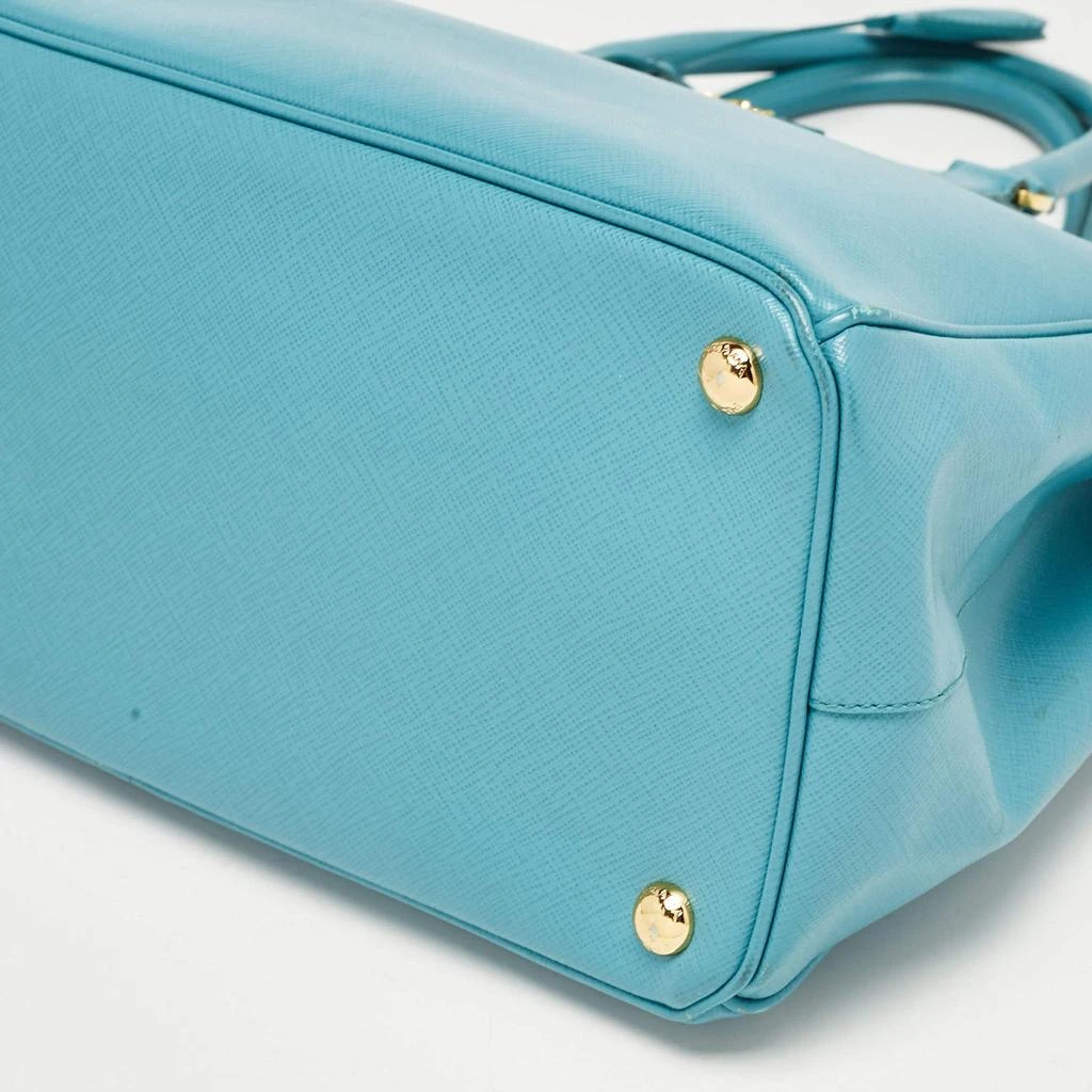 Prada Prada Turquoise Saffiano Leather Medium Double Zip Tote 19