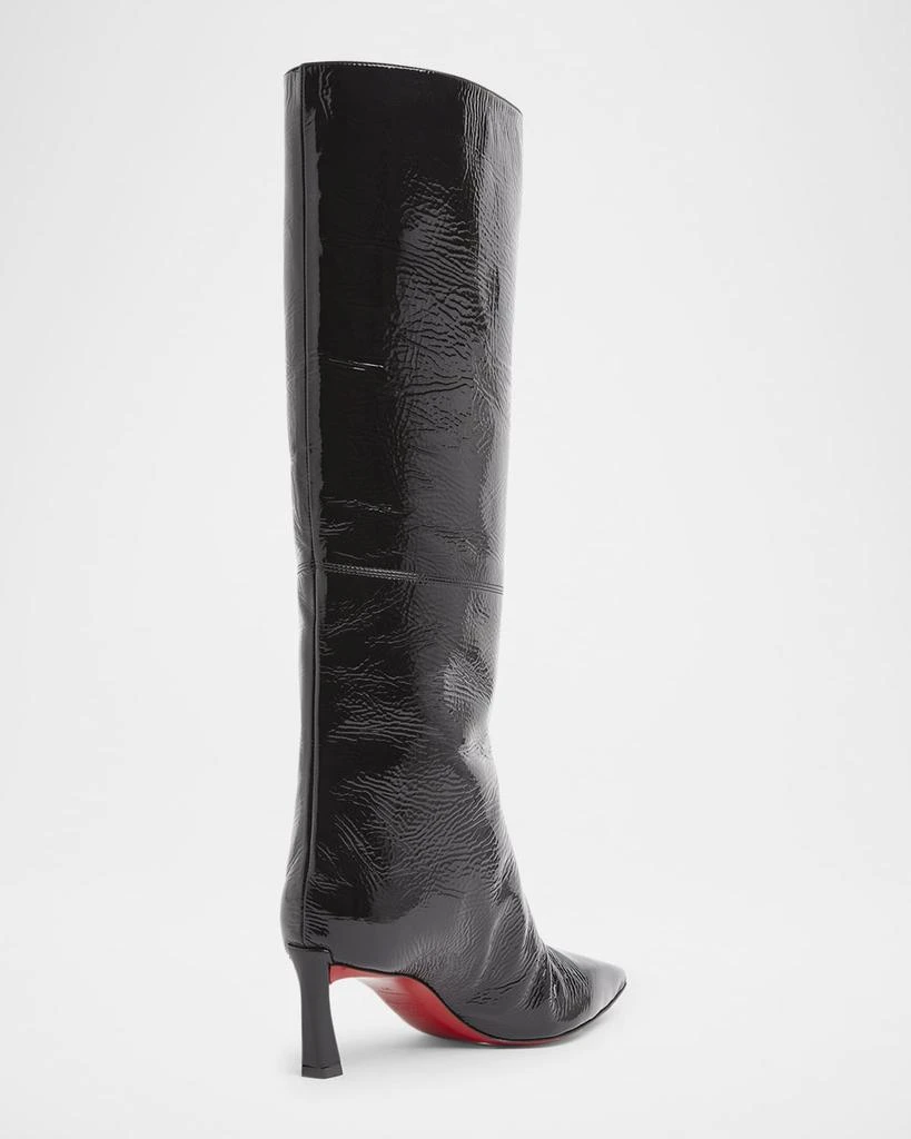 Christian Louboutin Patent Leather Red Sole Tall Boots 5