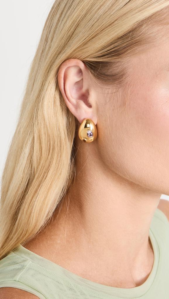 Lizzie Fortunato Mini Arp Earrings In Studded Gold