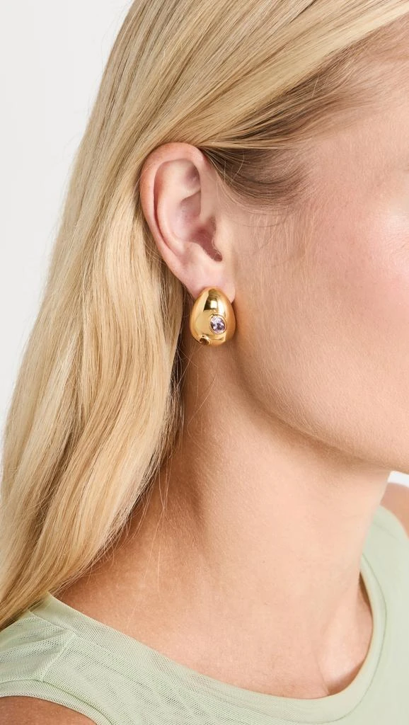 Lizzie Fortunato Mini Arp Earrings In Studded Gold 2