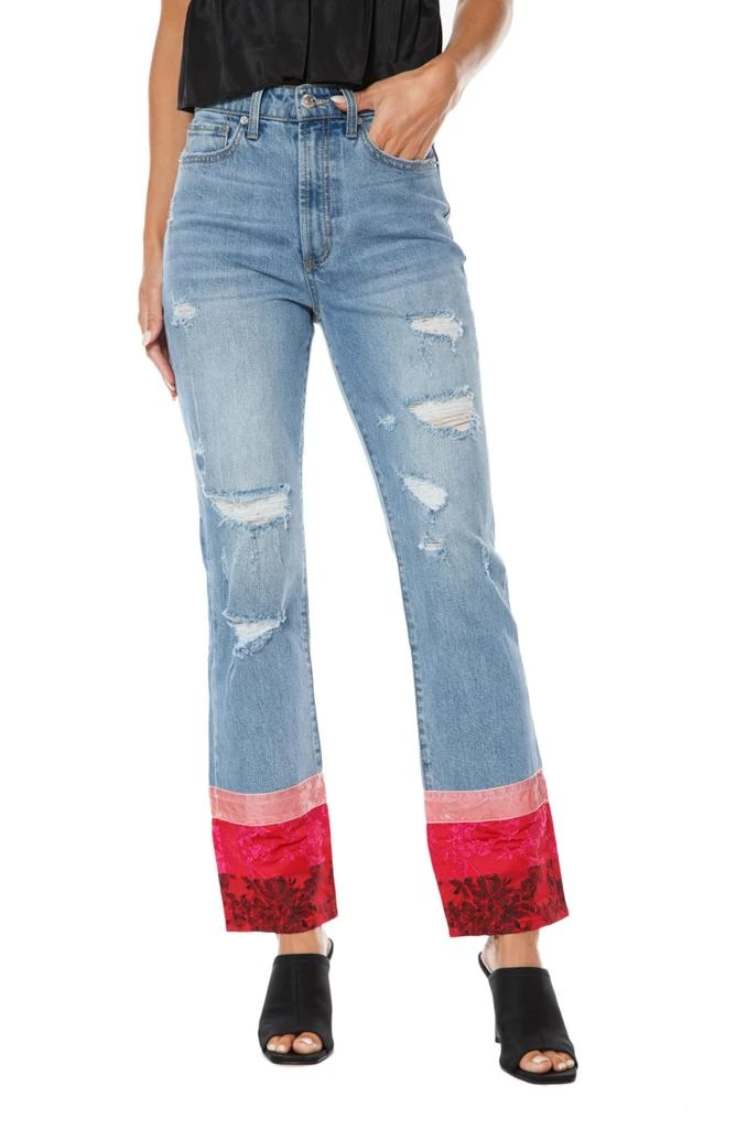 Juicy Couture Floral Print Straight Leg Jeans 1