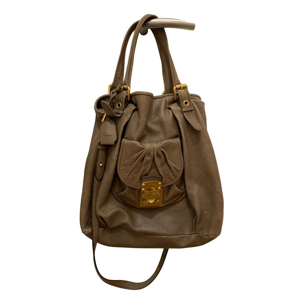 バッグ MIU MIU MATELASSE LEATHER TOTE HAND BAG Miu Miu Quilted Leather Handbag
