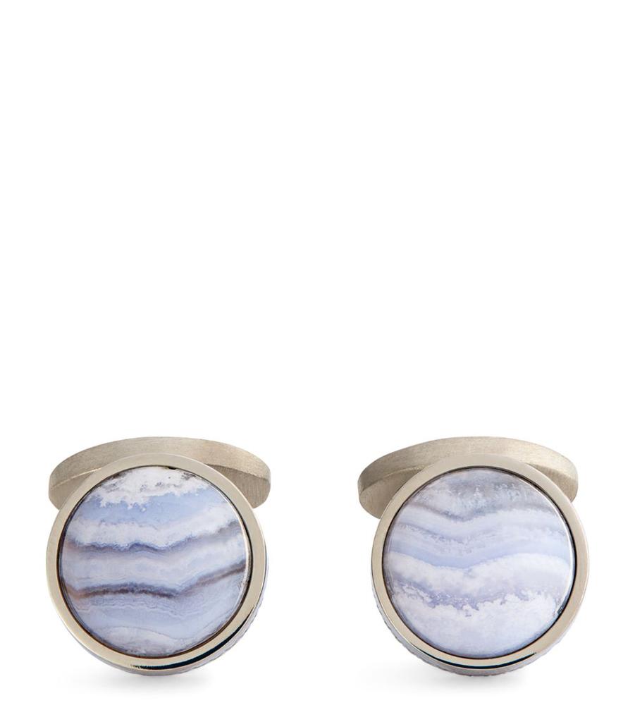 Tateossian Agate Circular Cufflinks