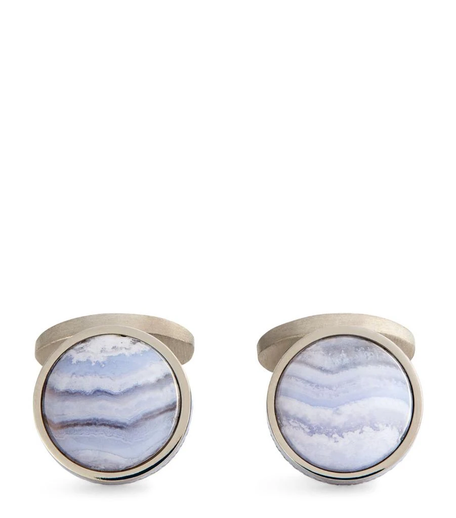 Tateossian Agate Circular Cufflinks 1