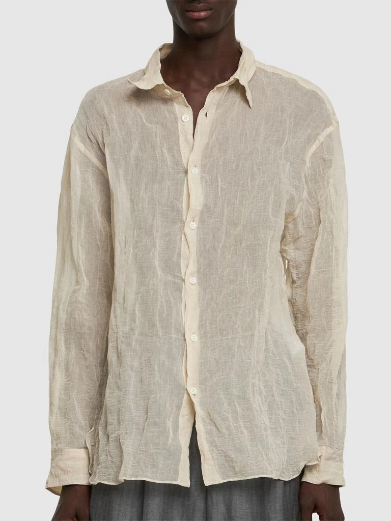 DRIES VAN NOTEN Croom Loose Fit Cotton Blend Shirt 2