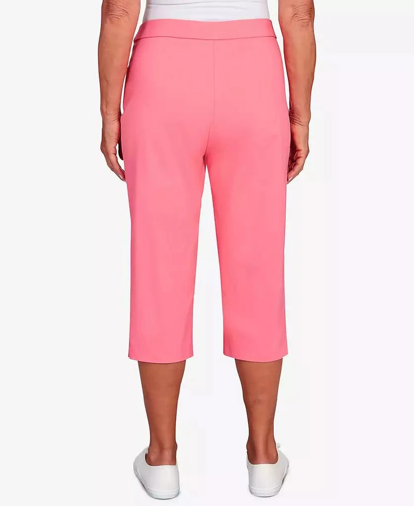 Alfred Dunner Women's Classic Neutrals Flat Front Split Hem Allure Clam Digger Pants 2