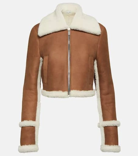 Magda Butrym Shearling-lined suede jacket 1