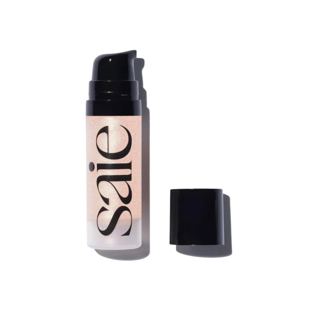 Saie Saie Mini Glowy Super Gel - Hydrating Makeup Primer and Illuminating Glow Serum Enriched with Vitamin C and Squalane Oil - All-Over Liquid Highlighter Makeup for Instant Glass Skin - Starglow (0.5 oz)