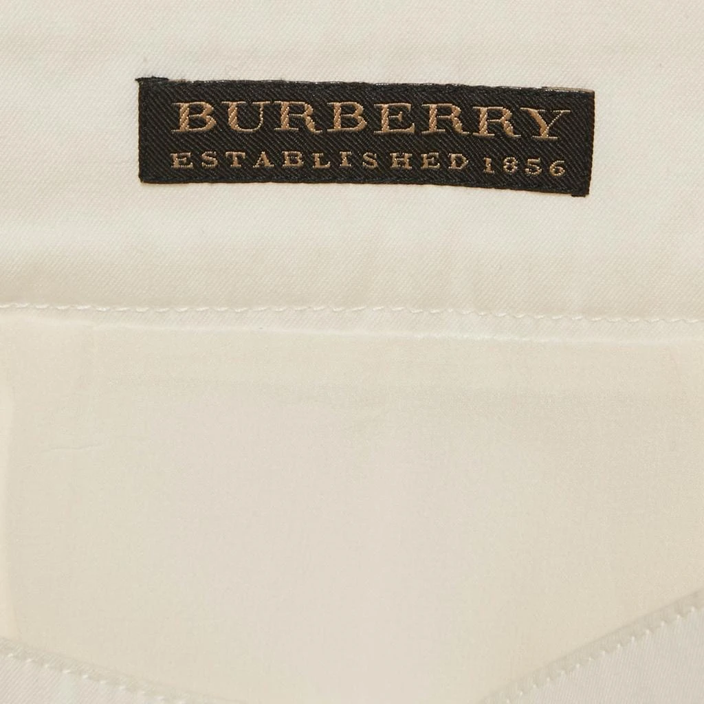 Burberry Burberry Off-White Cotton Knee-Length Skirt M 4