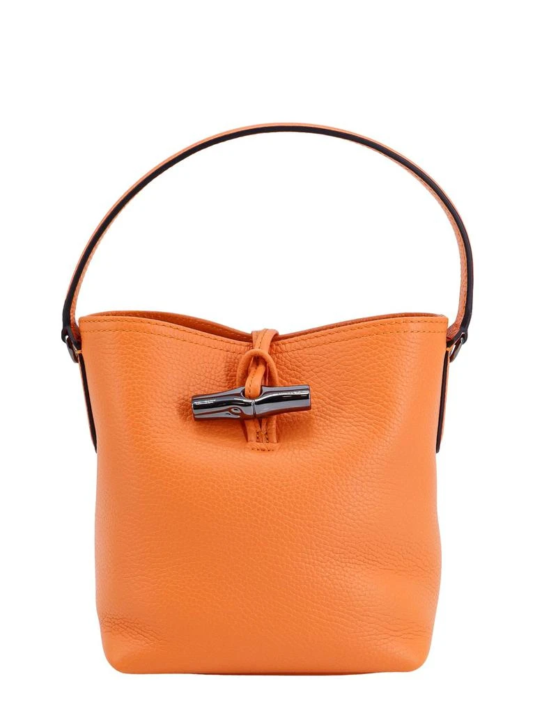 Longchamp Leather bucket bag with Metal Bamboo closure 1