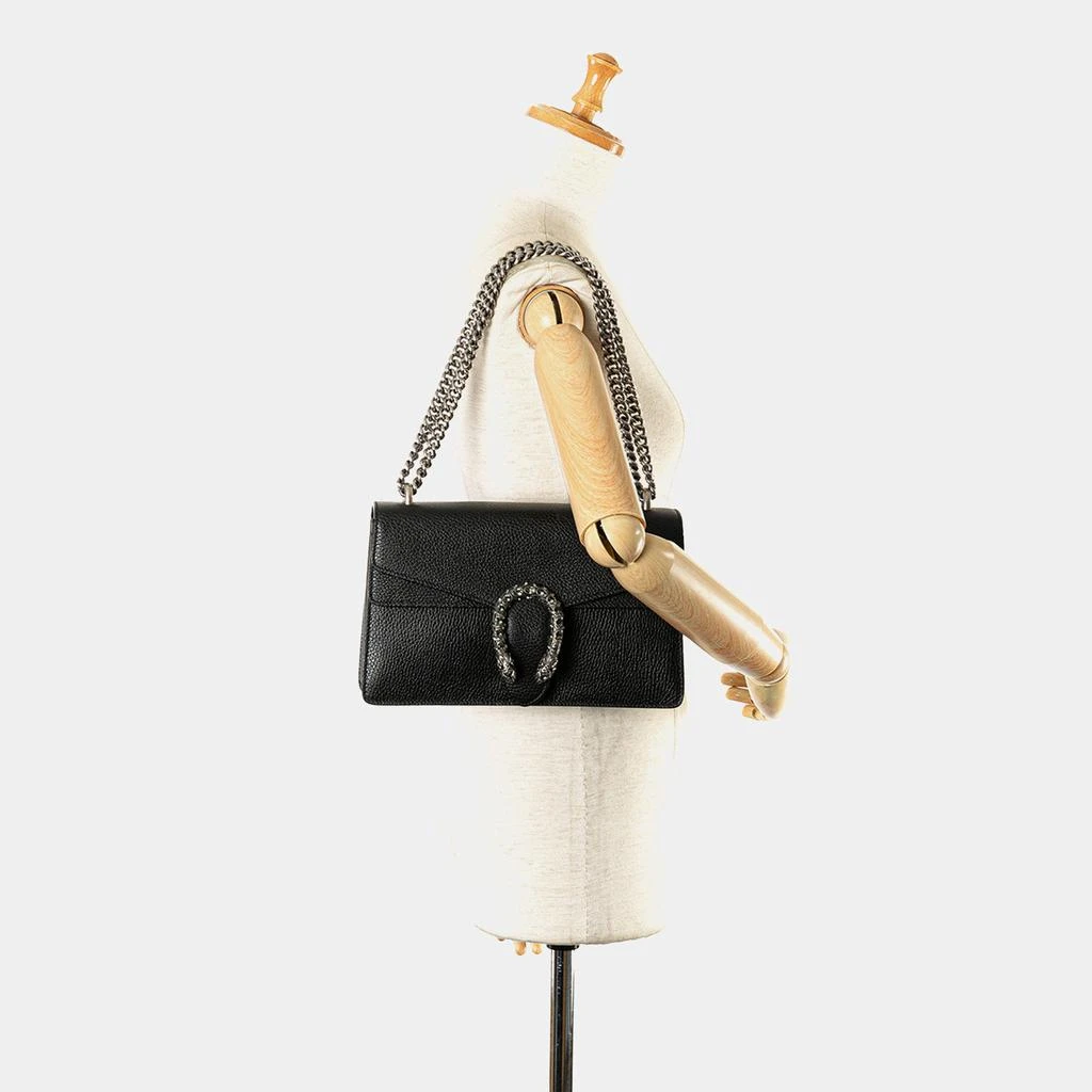 Gucci Gucci Black Leather Small Dionysus Shoulder Bag 4