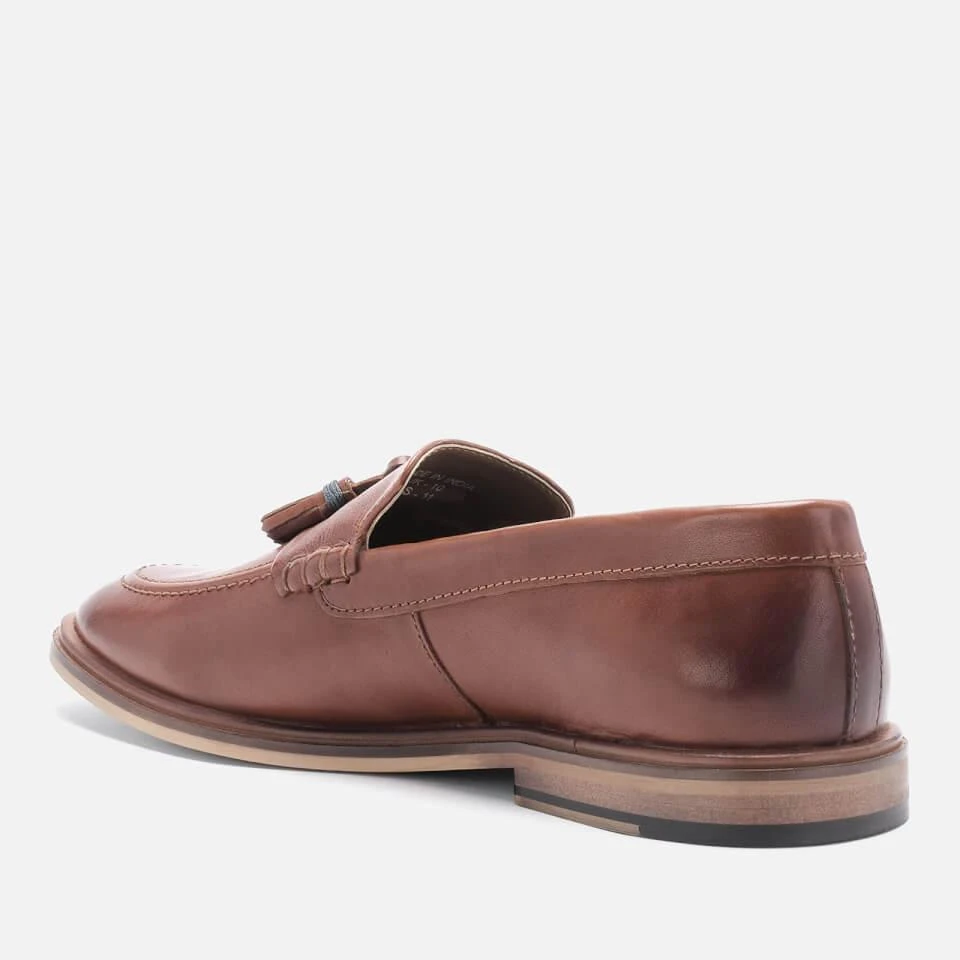 Walk London WALK LONDON MEN'S WEST TASSEL LEATHER LOAFERS - TAN 2