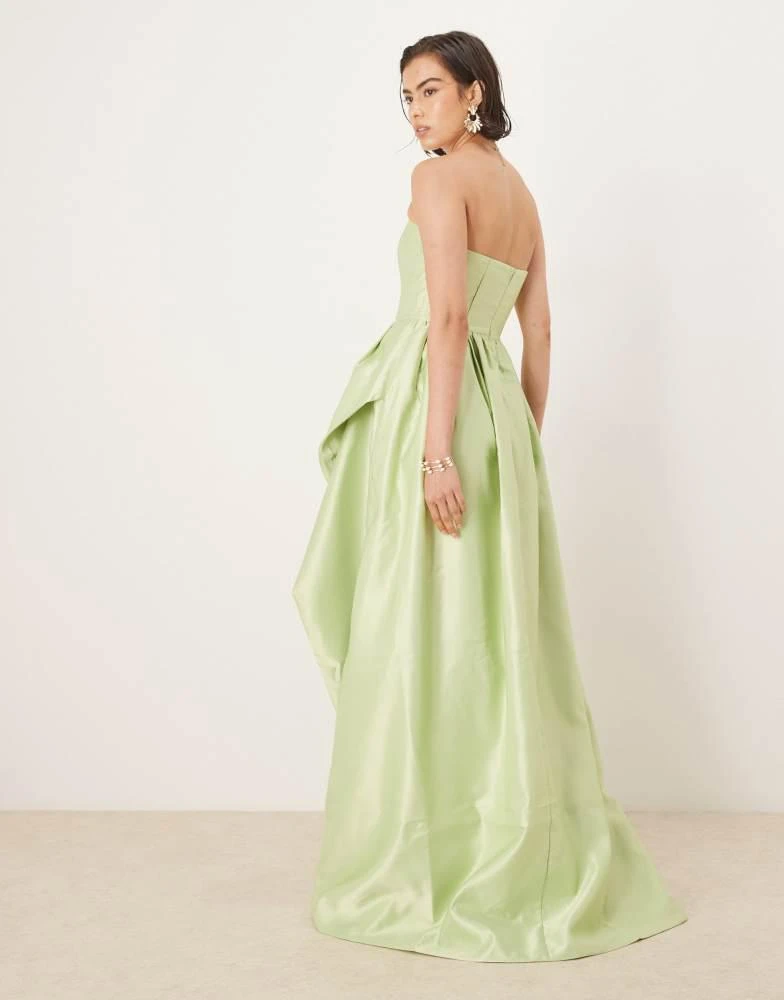 True Decadence True Decadence Strapeless maxi dresses in soft green 3