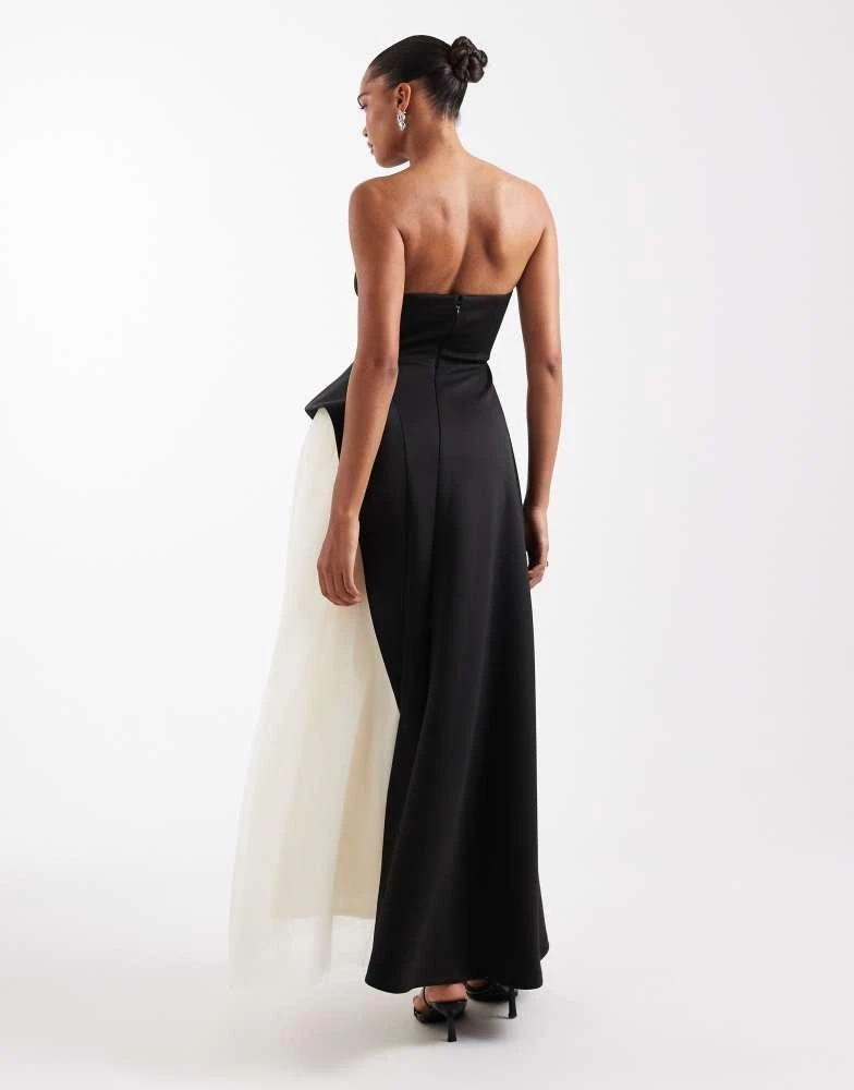 strapless open back dress Emmett Pleated Gown