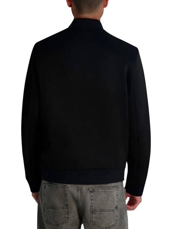 Karl Lagerfeld Paris Textured Logo Regular-Fit Bomber Jacket 2