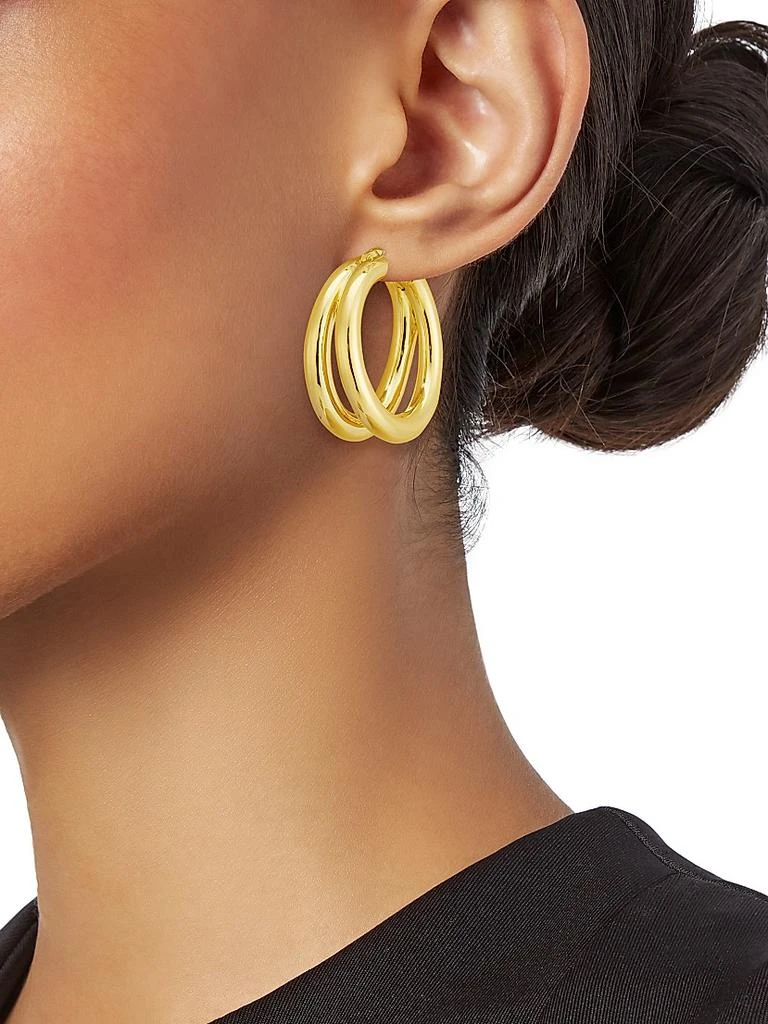 Roberto Coin 18K Yellow Gold Double Hoop Earrings/32MM 2