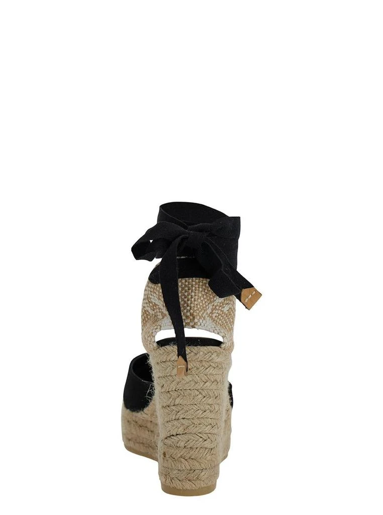 CASTAÑER 'Carina' Beige And Black Espadrille Wedge In Cotton And Rafia Woman 3