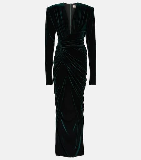 Alexandre Vauthier Ruched velvet gown  1