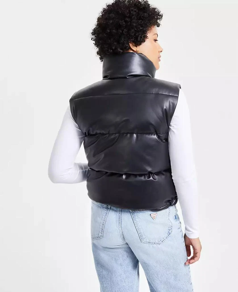 S13 Women's Faux-Leather Stand-Collar Puffer Vest 2
