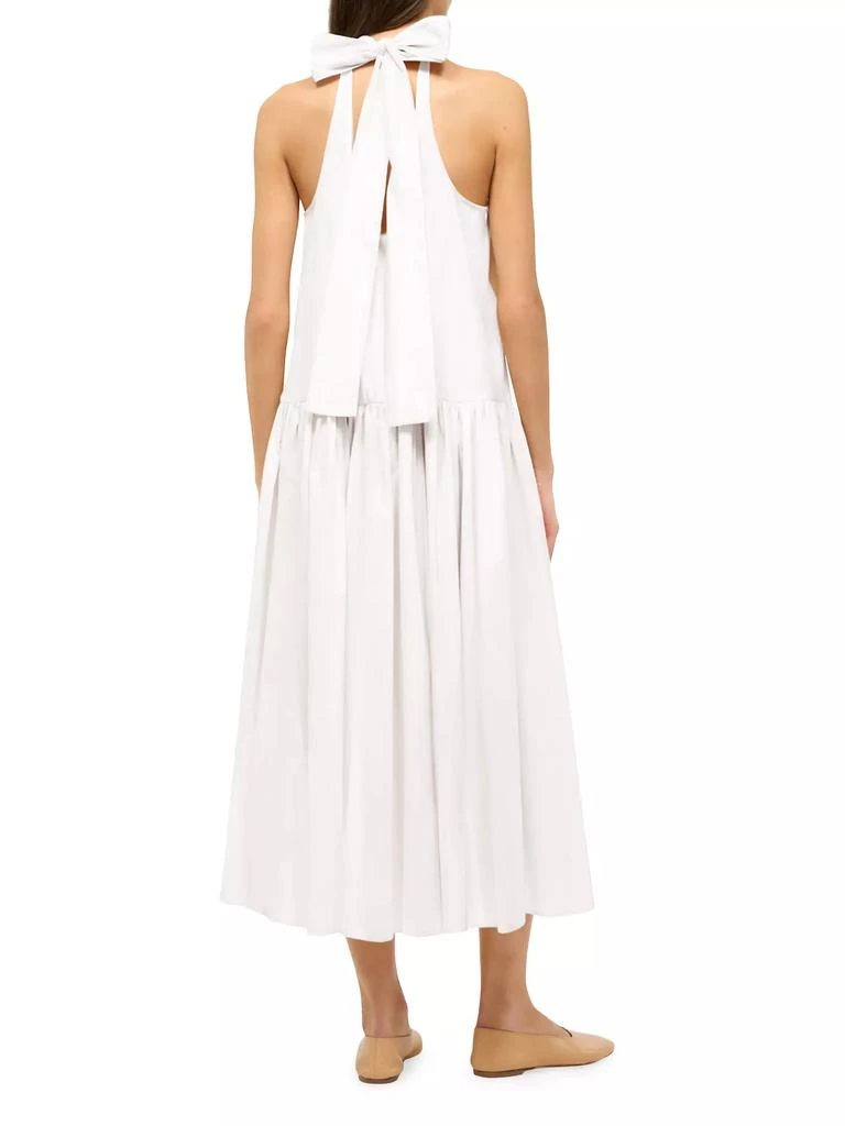 Staud Marlowe Poplin Halter Maxi Dress 4