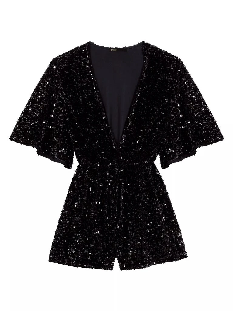 Maje Sequined Velvet Playsuit 1