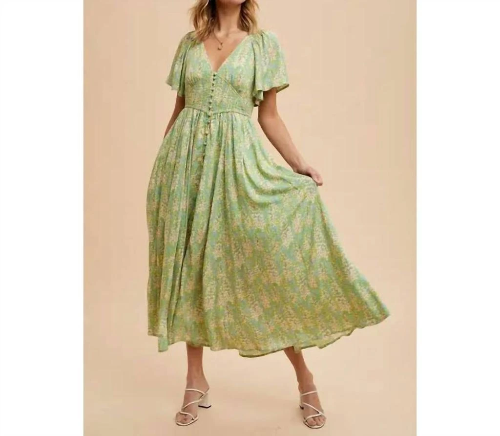 green emerald velvet dress Loom Maxi Dress – Intrigue on Rose main image 1