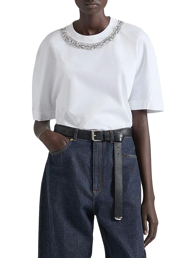 Givenchy Boxy Fit T-Shirt in Cotton with Crystals 2