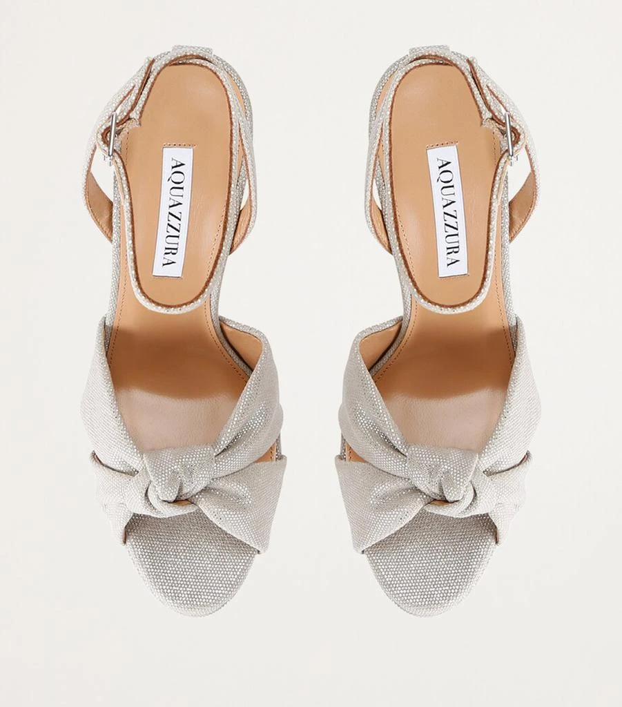 Aquazzura Glittered Cupid Plateau Platform Sandals 130 4
