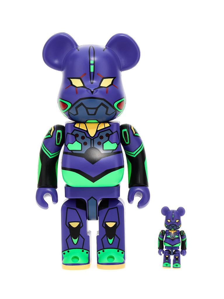 Medicom Medicom Toy X Evangelion Eva 01 100% + 400% Be@rbrick Set