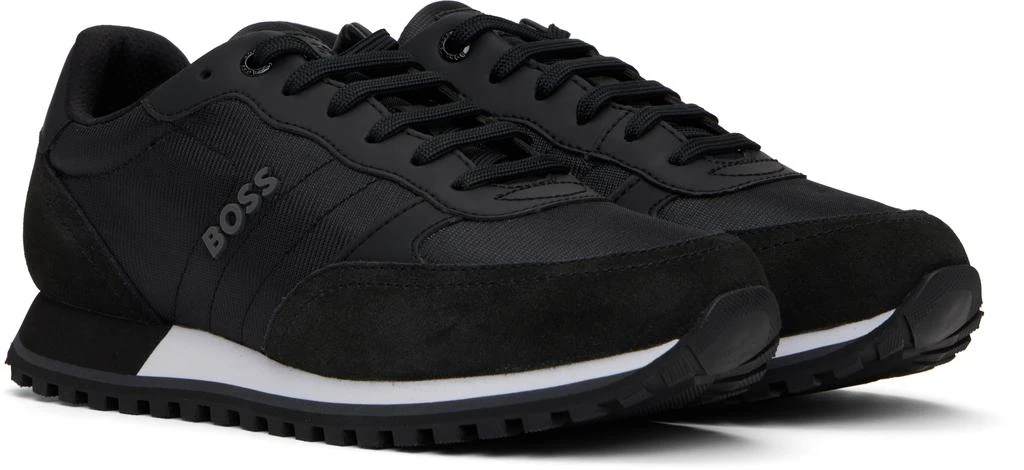 Hugo Boss Black Mixed-Material Sneakers 4