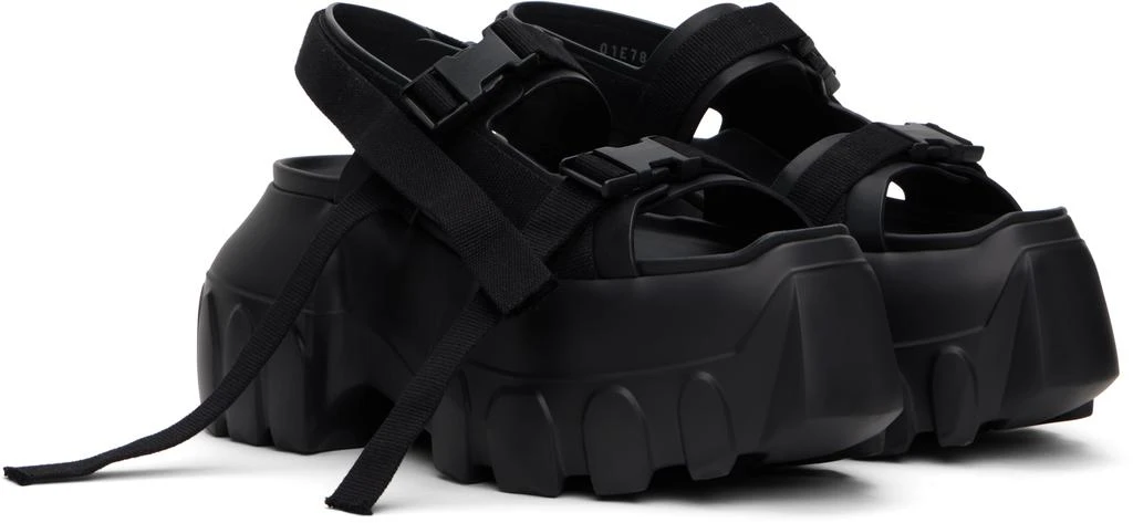 Rick Owens Black Hollywood Mega Tractor Sandals 4