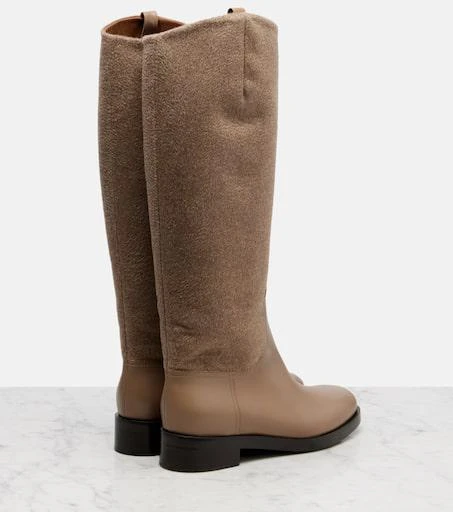 Max Mara Cashmere and leather knee-high boots 2