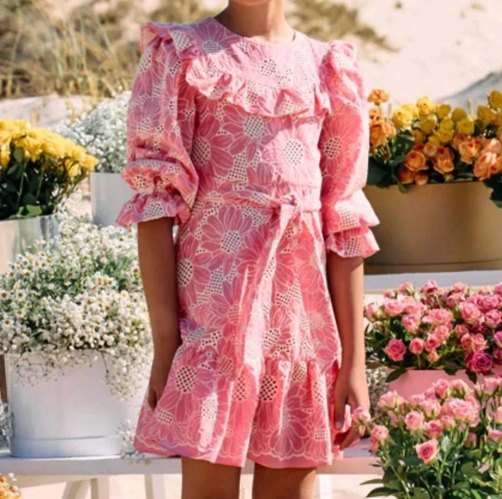 Patachou Kid
s Embroidered Dress In Pink 2