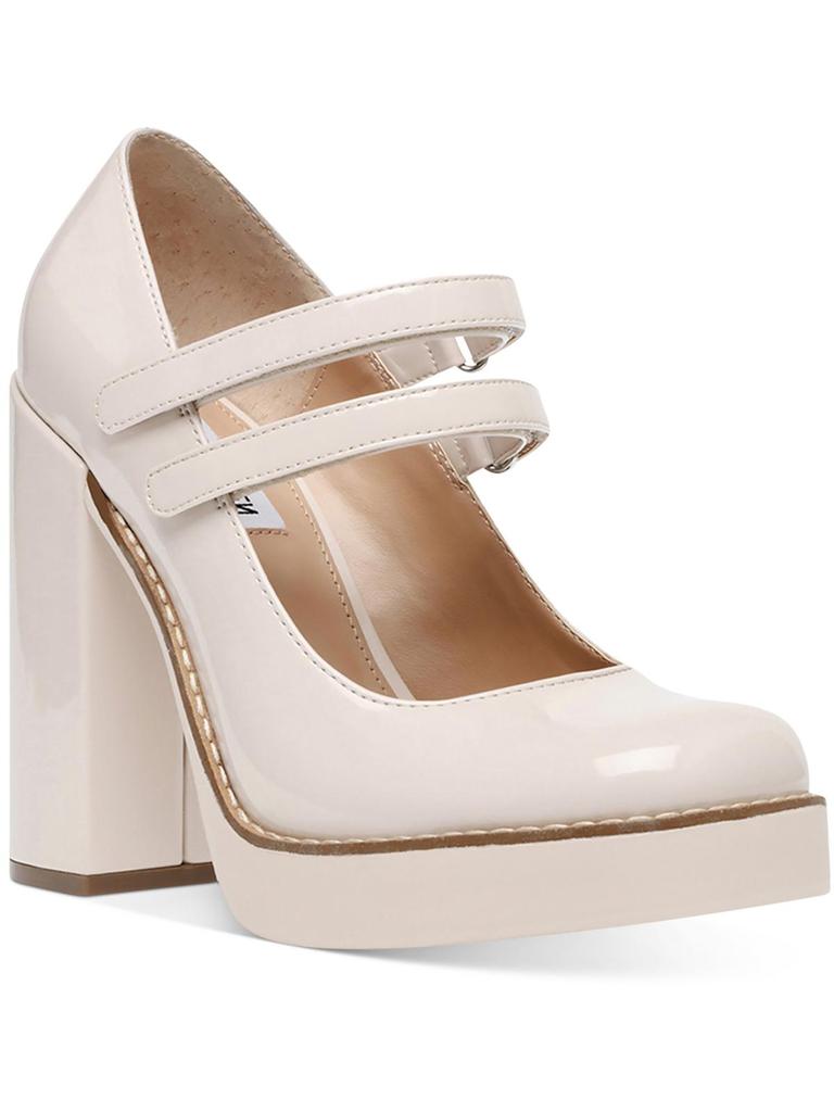 Steve Madden Twice Womens Patent Strappy Platform Heels