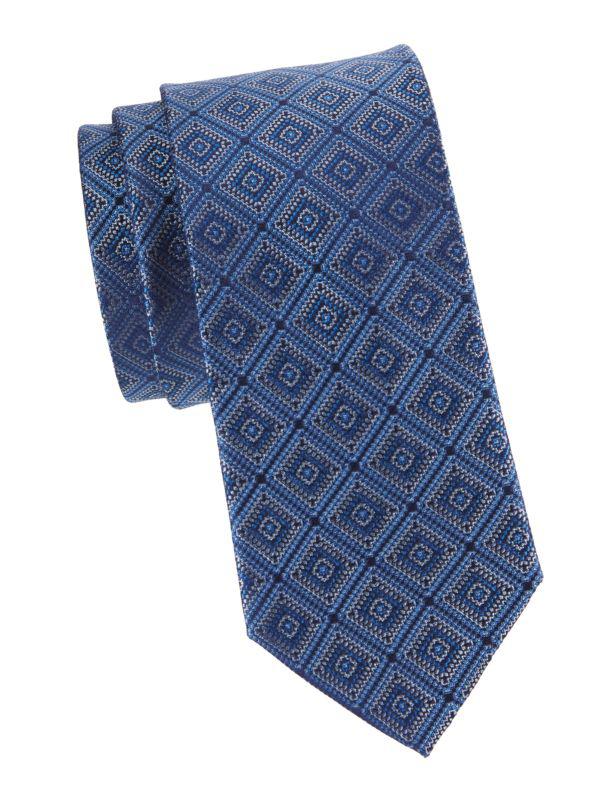 Hickey Freeman Medallion Silk Tie
