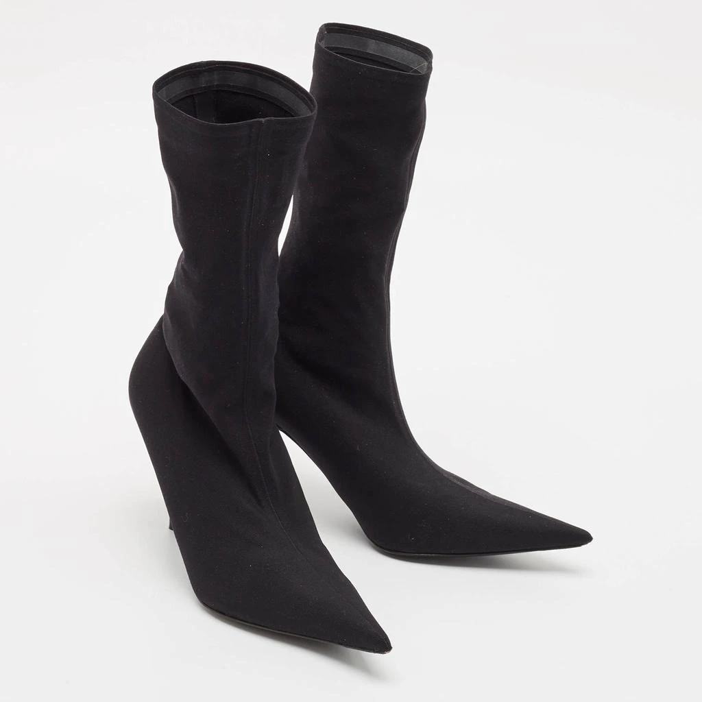 Balenciaga Balenciaga Black Stretch Fabric Knife Mid Calf Boots Size 35.5 4