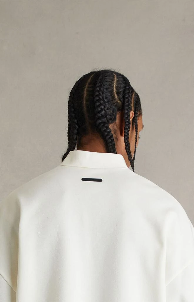 Essentials Ivory Signature ’90s Cropped Polo Shirt 5