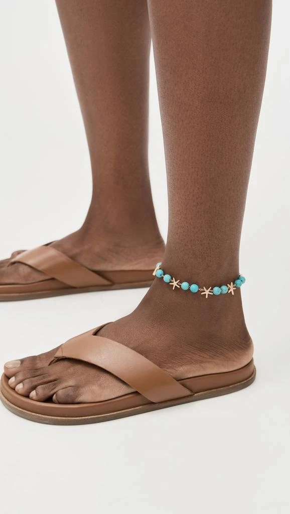 Ettika Jewelry Starfish and Turquoise Beaded Anklet 2